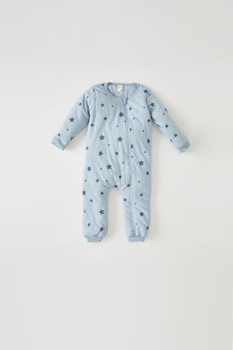 Long Sleeve Printed Newborn Sleepsuit