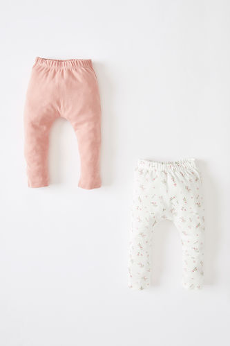 2 Pack Flower Print Newborn Sweatpants