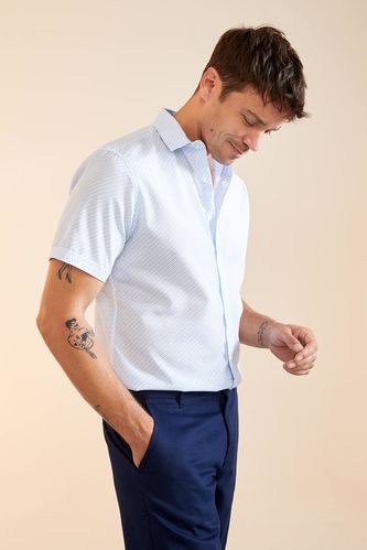 Modern Fit Basic Kısa Kollu Gömlek