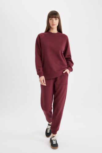 Regular Fit Jogger Eşofman Altı Basic Düz Beli Lastikli Bağcıklı Cepli
