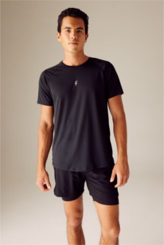 MAN Black Slim Fit Short Sleeve T-Shirt