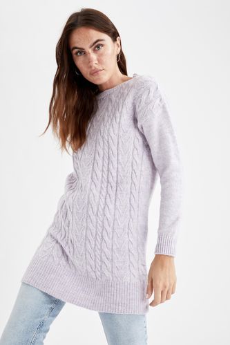 Relax Fit Long Sleeve Knitted Tunic