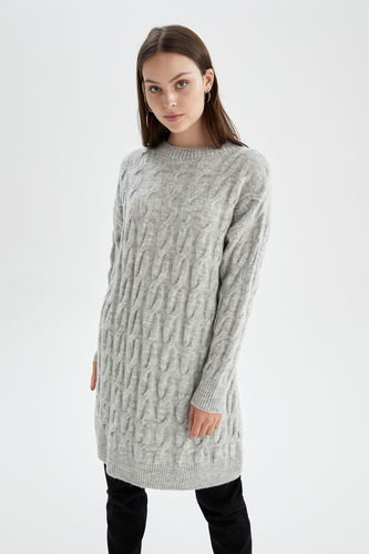 Relax Fit Turtleneck Knitted Tunic