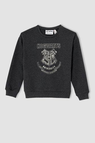 Kız Çocuk Harry Potter Relax Fit Lisanslı Sweatshirt