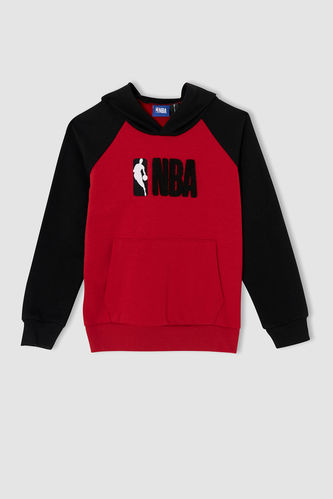 Erkek Çocuk NBA Lisanslı Regular Fit Kapüşonlu Sweatshirt