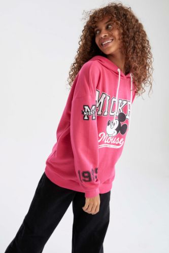 Pink mickey hotsell mouse hoodie