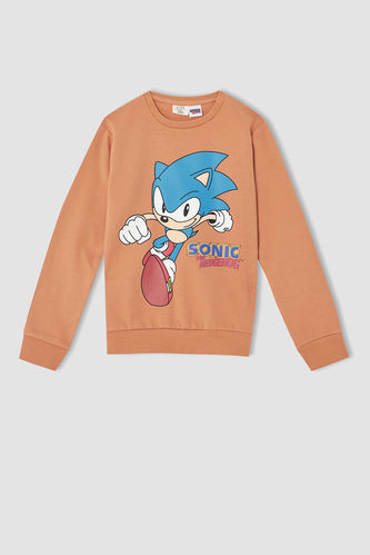 Erkek Çocuk Sonic the Hedgehog Bisiklet Yaka Sweatshirt