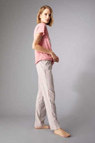 Basic Short Sleeve Knitted Pyjamas Set