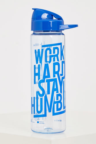 Text Printed Water Flask