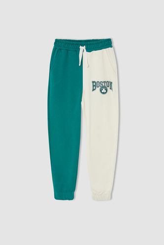 Girl NBA Licensed Boston Celtics Printed Color Block Jogger Sweatpants