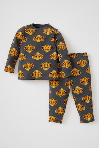 Erkek Bebek Lion King Lisanslı Uzun Kollu Pamuklu Pijama Takım
