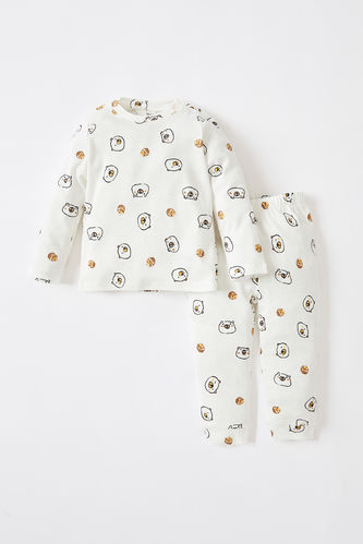 Long Sleeve Printed Knitted Pyjamas Set
