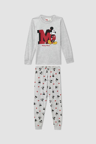 Erkek Çocuk Mickey Mouse Lisanslı Uzun Kollu Pijama Takımı
