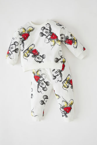 Licensed Mickey Mouse Long Sleeve Shirt And Trousers Pyjamas Set