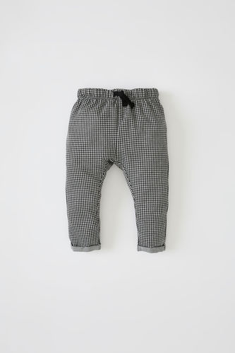 Erkek Bebek Regular Fit Ekose Desenli Pantolon