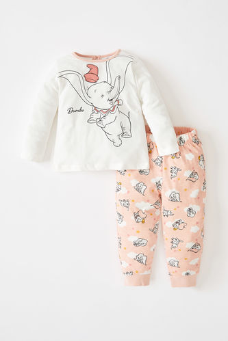 Kız Bebek Dumbo Lisanslı Uzun Kollu Pamuklu Pijama Takımı