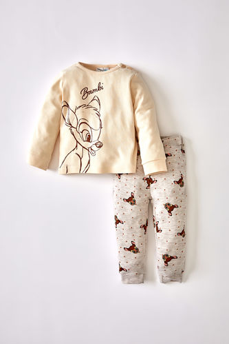 Kız Bebek Bambi Lisanslı Uzun Kollu Pijama Takımı