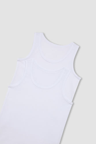 Basic Sleeveless Round Neck T-Shirt (2 Pack)