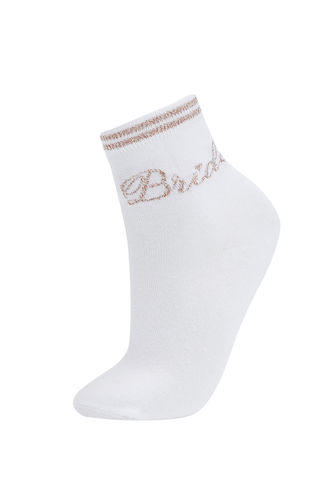 Bride Yazılı Soket Çorap