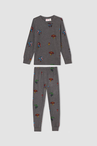Пижама вязанная стандартного кроя для мальчиков