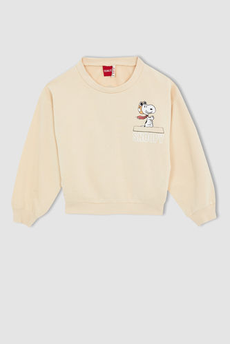 Girl Snoopy Regular Fit Crew Neck Sweatshirt