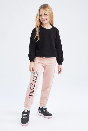 Girl Tom & Jerry Licenced Relax Fit Shirred Sweatpants