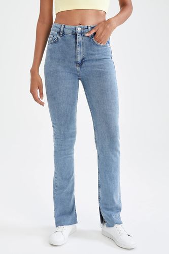 Flare Cut High Waisted Denim Jeans