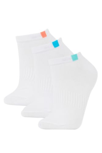 FEMME Blanc Chaussettes Courtes Coton