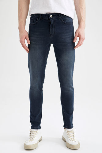 Slim Comfort Fit Normal Bel Dar Paça Yırtık Detaylı Jean Pantolon