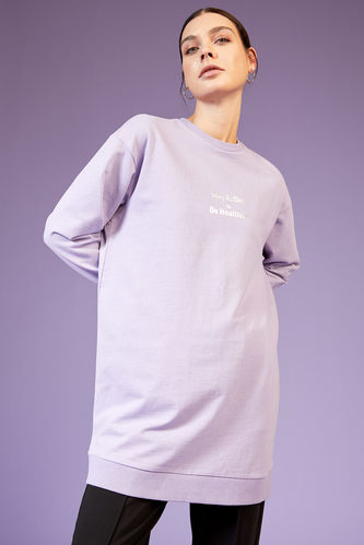 Regular Fit Printed Long Sleeve Crew Neck T-Shirt
