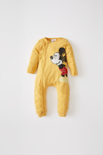 Erkek Bebek Mickey Mouse Lisanslı Uzun Kollu Tulum