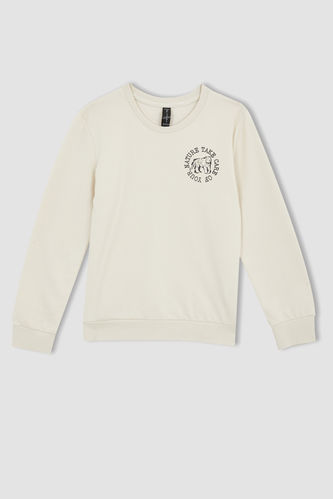 Boy Regular Fit Long Sleeve Animal Print Sweatshirt