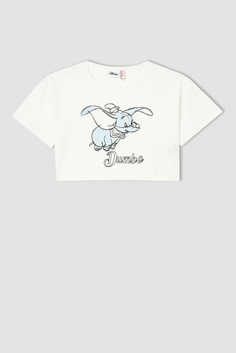 Kız Çocuk Dumbo Kısa Kollu Crop Tişört