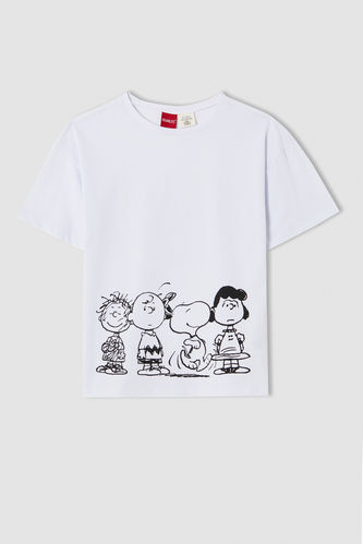 Regular Fit Snoopy Licensed Short Sleeve T-Shirt