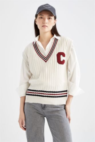 يلك اوفر سايز بياقة V