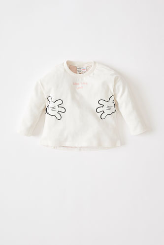T-shirt à manches longues en coton sous licence Minnie Mouse pour bébé fille