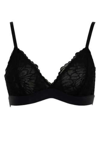 Black WOMAN Lace Triangle Bralet 2305736