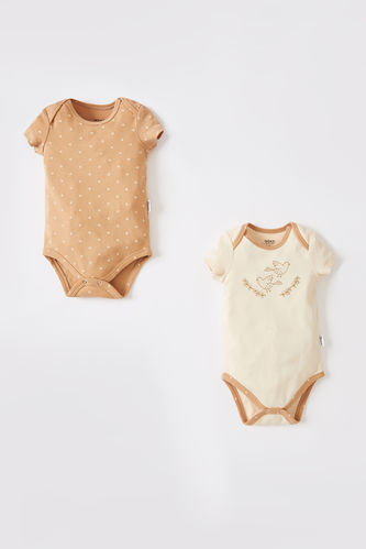2 Pack Short Sleeve Newborn Bodysuits