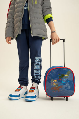 Boy Printed Check Check School Bag