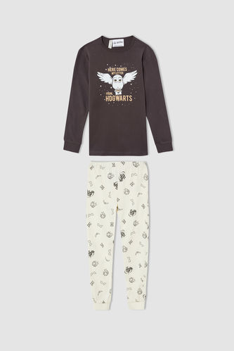 Kız Çocuk   Harry Potter Lisanslı Regular Fit 2'li Penye Pijama