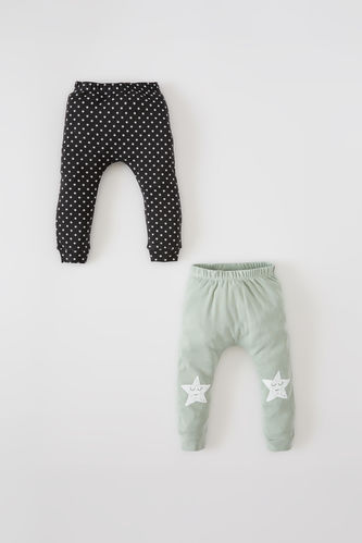 2 Packs Star Printed Organic Cotton Trousers