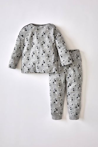 Erkek Bebek Desenli Uzun Kollu Pijama Takım