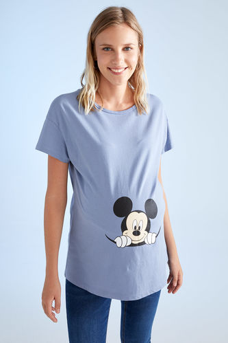 Minnie Mouse Kısa Kollu Hamile %100 Pamuk Tişört