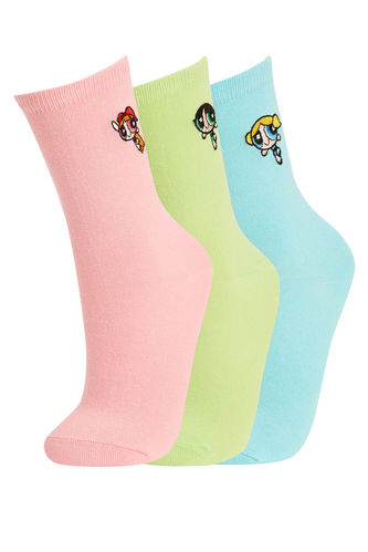 PowerPuff Girls Lisanslı 3'lü Soket Çorap