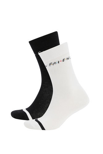 Erkek Friends Lisanslı Pamuklu 2'li Soket Çorap