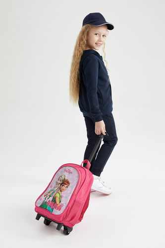 Girl's Frozen Licensed Checked School Bag