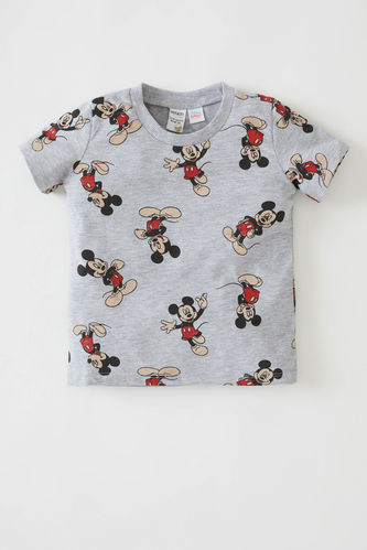 Licensed Mickey Mouse Short Sleeve Crew Neck T-Shirt