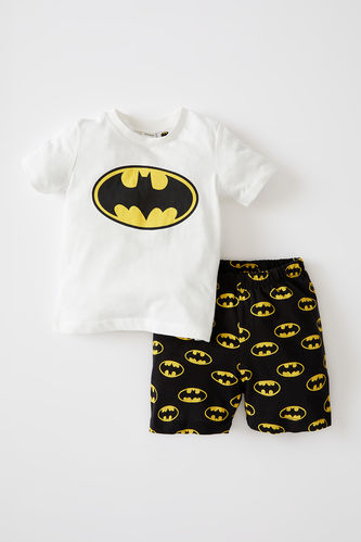 Erkek Bebek Batman Lisanslı Kısa Kollu Pamuklu Pijama Takımı