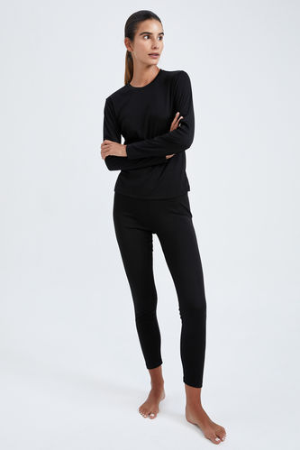 High waist thermal leggings in dark grey, 5.99€
