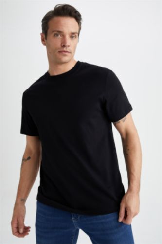 MAN Black New Regular Fit Short Sleeve T-Shirt